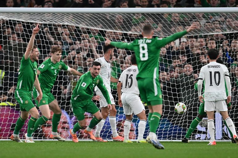 C罗被罚下场，爱尔兰爆冷击败葡萄牙，保留世界杯夺冠希望